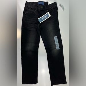 Kids Old Navy Karate Jeans Sz 8 Regular Standard Black Pants BNWT